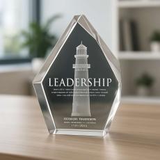 Leadership Lighthouse 3D Crystal Diamond Award - Executive Gifts