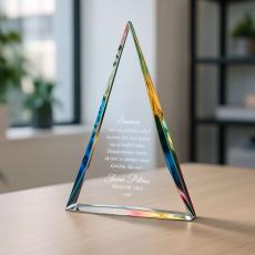 Tri Prism Crystal Award - Glass Trophies