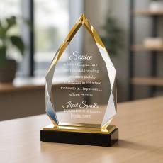 Gold Diamond Reflection Acrylic Award - Acrylic Awards