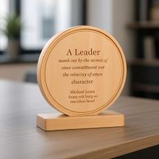 Round Beechwood Award - Eco-Friendly Awards