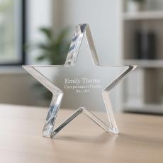 Star Crystal Paperweight - Holiday Gifts