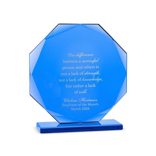 Awards & Recognition - Crystal Awards - Blue Bevel Award