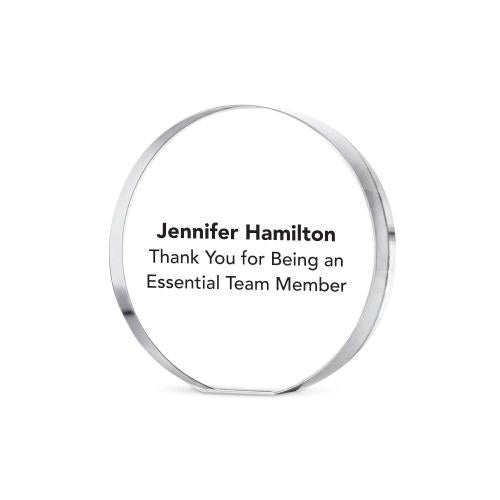 Awards & Recognition - Crystal Awards - Personalized Circle Mini Rave