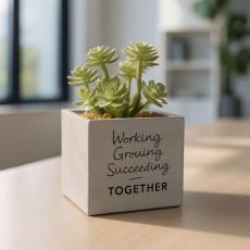 Working Growing Succeeding Mini Faux Succulent - Summer Gifts