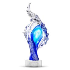 Surge Art Glass Award - Glass Trophies