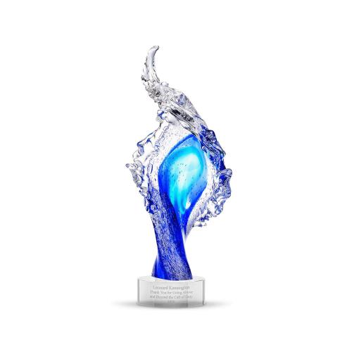 Awards & Recognition - Glass Trophies - Art Glass Awards - Surge Art Glass Award