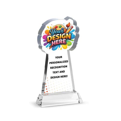 Awards & Recognition - Glass Trophies - Art Glass Awards - Custom Recognition Crystal Award