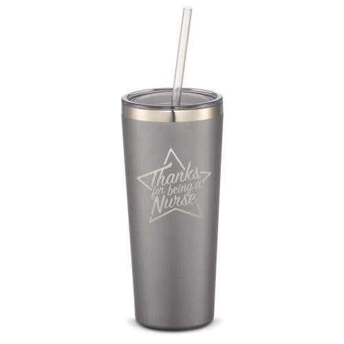Corporate Gifts - Nurses Gifts - The Joe Straw 20oz Stainless Steel Tumbler - Nurse Appreciation Gift