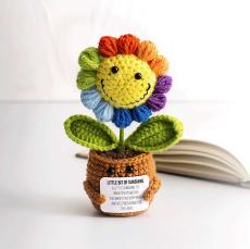 Sunflower Affirmable Crochet Emotional Support Pal - Corporate Gifts