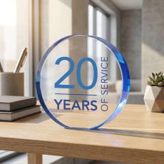 Years of Service Personalized Circle Mini Rave - New Products
