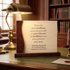 Rosewood Desktop Plaque - New Products