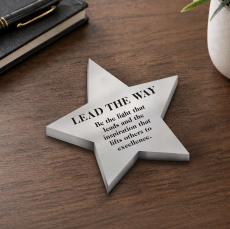 Lead the Way - Personalized Star Metal Paperweight - Office Supplies
