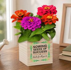 Sowing Seeds of Success Flower Planter Cube - Employee Appreciation Gifts