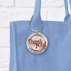 Thank You Metal Keychain - Employee Gifts Under $25