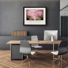 Gratitude Cherry Blossoms Motivational Poster - Motivational Posters