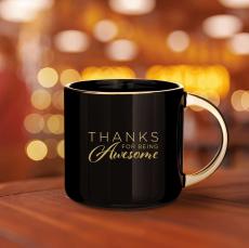 Thanks for Being Awesome Metallic Mug - Employee Gifts Under $25
