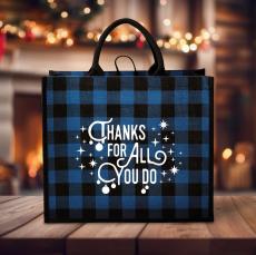 Thanks for All You Do Plaid Tote - Client Gifts