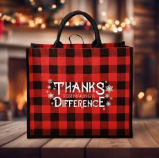 Making a Difference Plaid Tote - Tote Bags