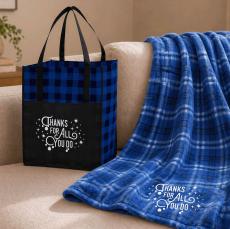 Thanks for All You Do Value Plaid Cozy Set - Gift Sets
