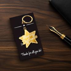 Making a Difference Star Value Metal Keychain - Client Gifts