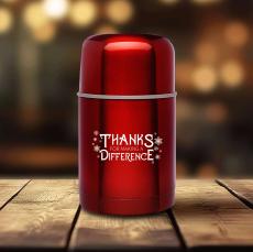 Thanks For Making A Difference 20oz Metallic Thermos - Client Gifts
