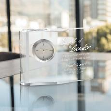 Wedge Crystal Clock - Teacher Gifts