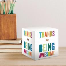 Thanks for Being Awesome Self-Stick Note Cube - Office Supplies