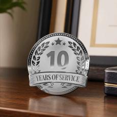 Personalized Service Silver Laurel Wreath Lapel Pin - Corporate Gifts