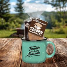 Thanks for Being Awesome 15oz Camp Mug & S'Mores Gift Set - Client Gifts