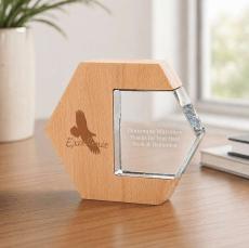 Eco Hexagon Crystal Award - Acrylic Awards