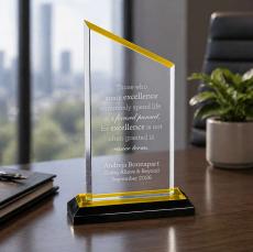 Gold Peak Reflection Acrylic Award - Acrylic Awards
