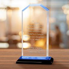 Blue Cornerstone Reflection Acrylic Award - Awards & Recognition