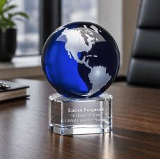 Worldly Globe Award - Colored Glass Awards