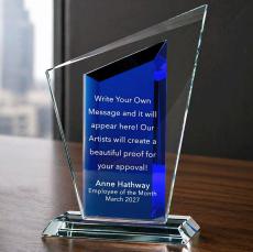 Peak Torch Crystal Award - Colored Glass Awards