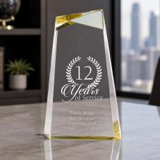 Gold Facets of Leadership Acrylic Award - Acrylic Awards