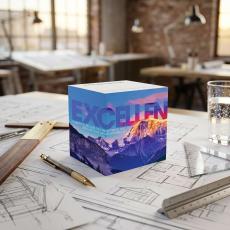 Motivational Sticky Note Cube - Excellence