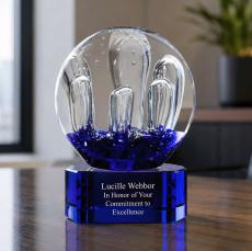 Saachrine Art Glass Award - Glass Trophies