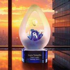 Rise Art Glass Award - Glass Trophies