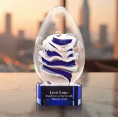 Ripple Art Glass Award - Glass Trophies