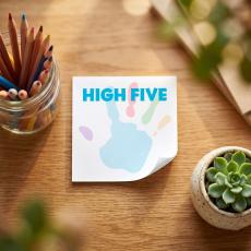 High Five Praise Pad Sticky Notes - Fun at Work Day