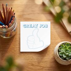 Great Job Praise Pad Sticky Notes - Fun at Work Day