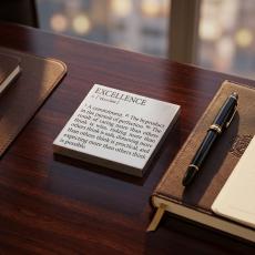 Excellence Definition - Personalized Metal Paperweights - Executive Gifts