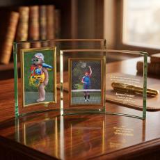 Portrait Curved Jade Glass Picture Frame - Personalized Gifts