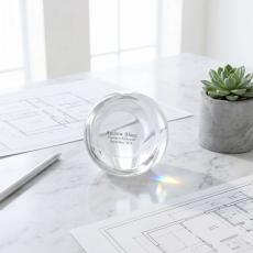 Orbital Crystal Paperweight - Executive Sculptures