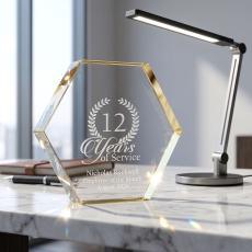 Hexagon Crystal Award - New Products