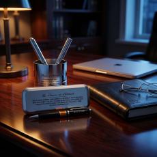 Power of Attitude Chrome Pen Gift Set - Pen Cups