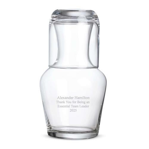16oz Personalized Water Carafe Set Corporate Gifts - Personalized Gifts - 16oz Personalized Water Carafe Set