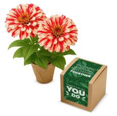 Thanks for All You Do Kraft Planter Zinnia Grow Kit - Holiday Gifts