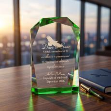 Faceted Milestone Crystal Award - New Awards