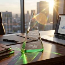 Pyramid Foundational Crystal Award - New Products